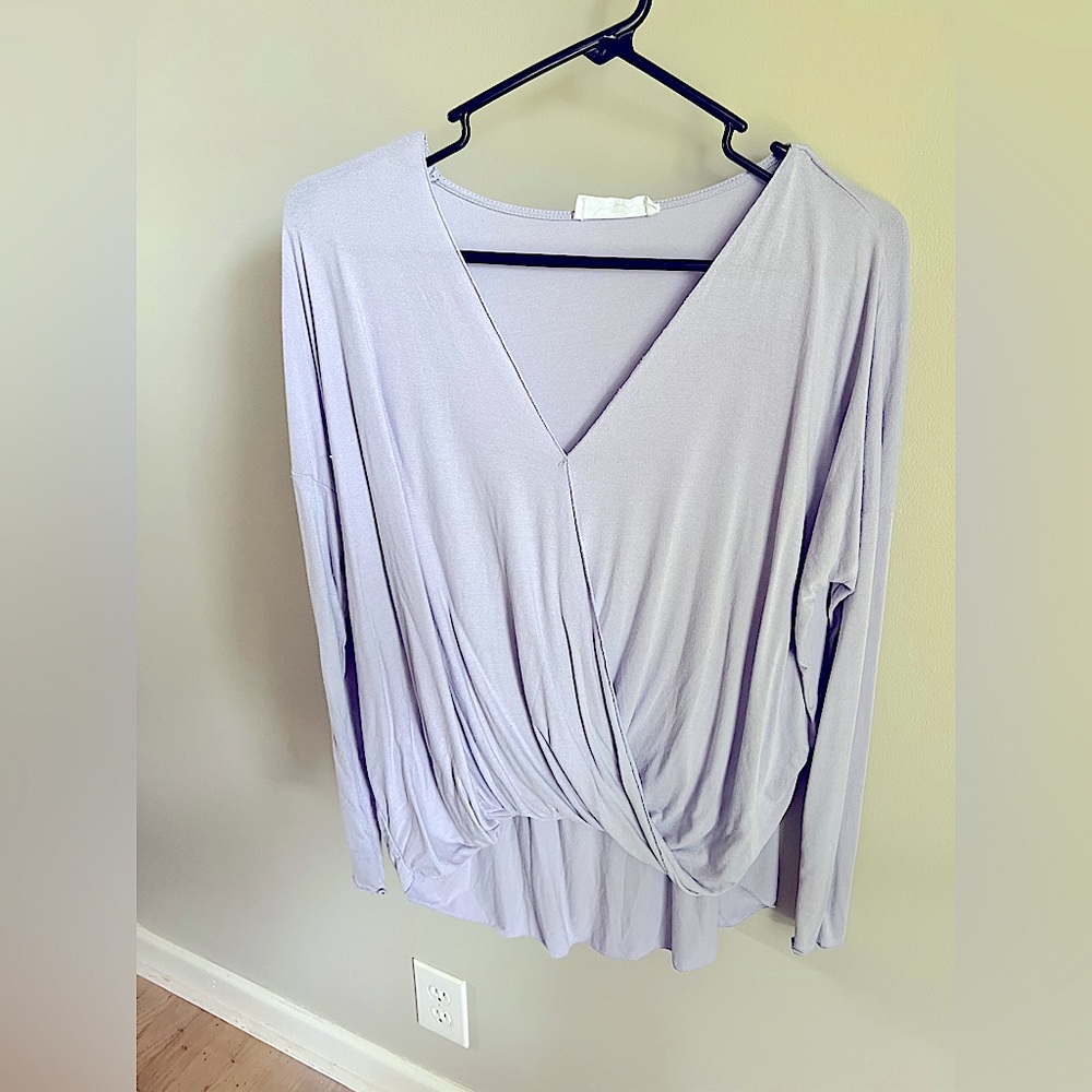 Double Zero V Neck Long Sleeve Blouse